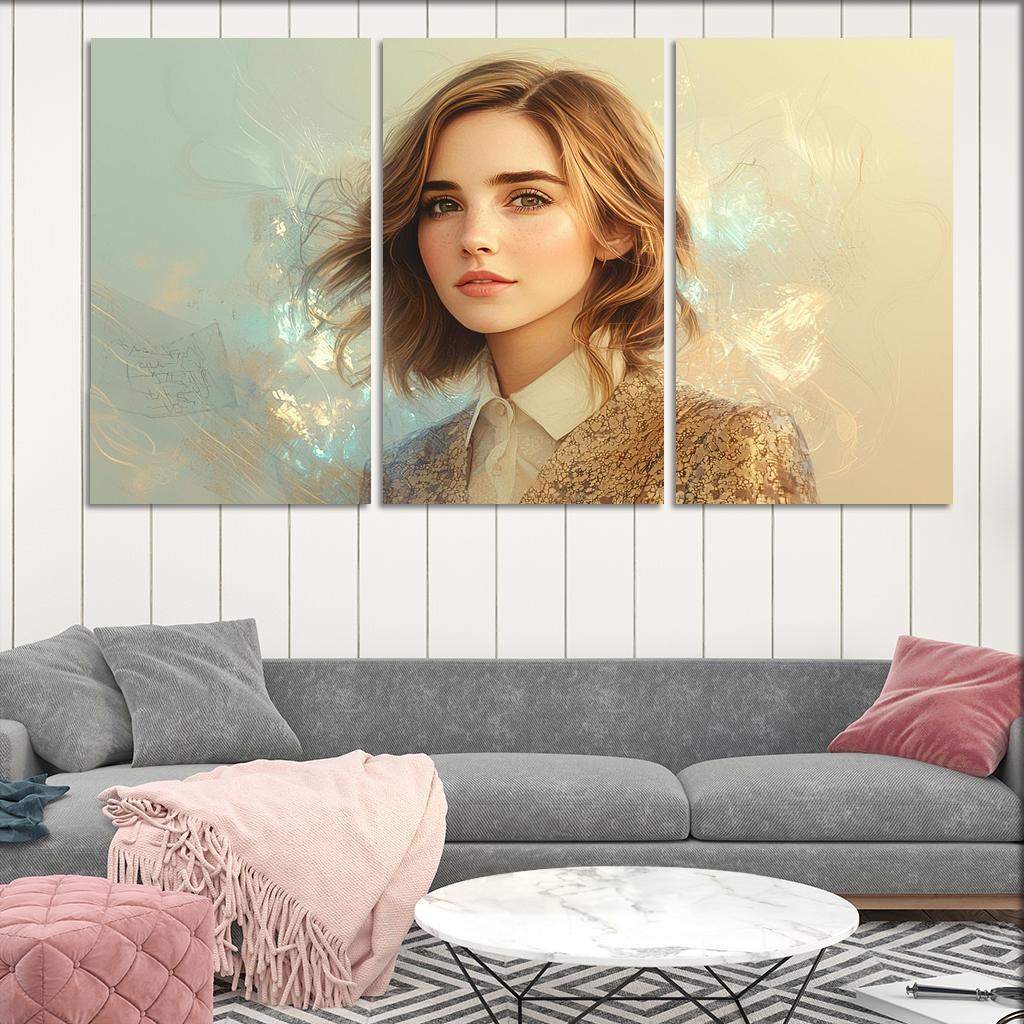 Emma Watson Leading With Grace In A Wizarding World Framed Paintings