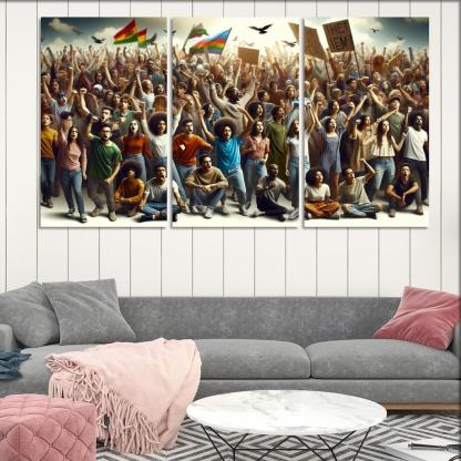 Voices Of The Future Youth Activism And Change Multi-panel Paintings