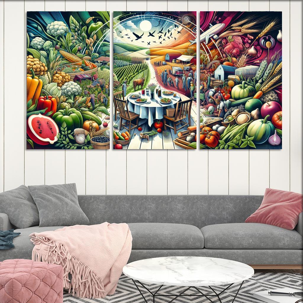 The Fabric Of Life Understanding Food Systems Custom Paintings Frame