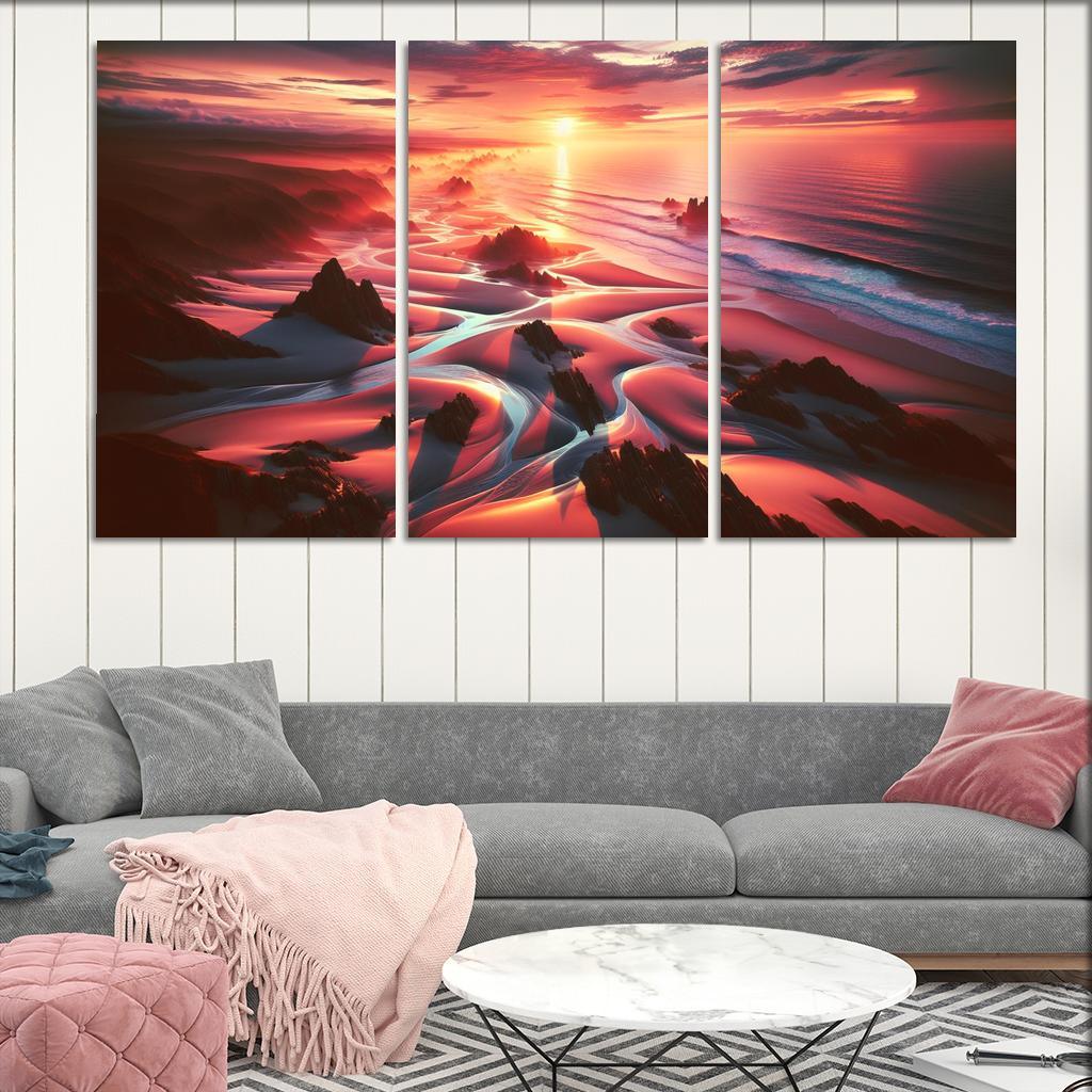 Glistening Shores Sunset Photography Haven Art Trends