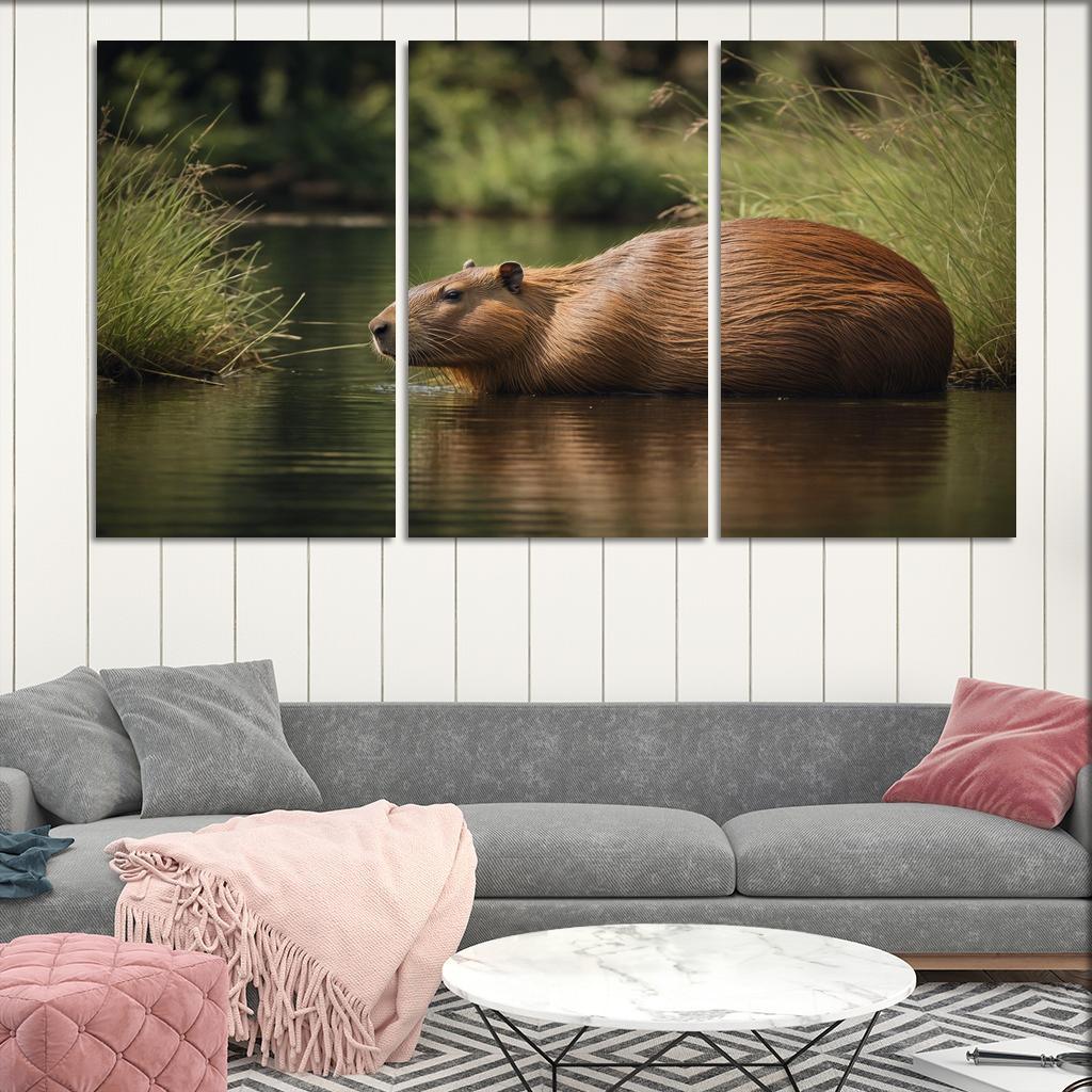 The Unique Capybara The World's Largest Rodent Oil Paintings Frame