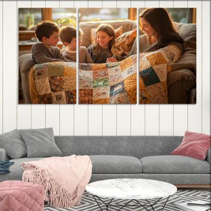 A Quilt Of Memories Stitched With Love Modern Paintings Frame