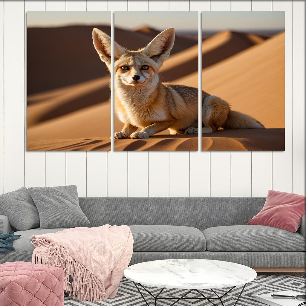 The Charming Fennec Fox Of The Desert Canvas Paintings Frame
