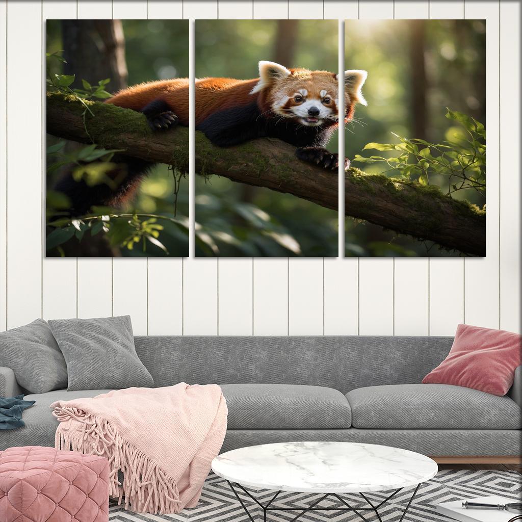 The Enigmatic Red Panda The Forest Dweller Framed Paintings