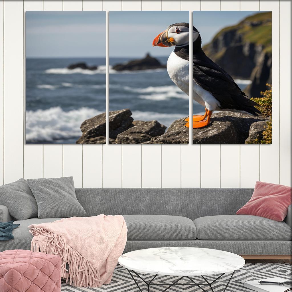 The Magnificent Puffin The Clown Of The Sea Custom Paintings Frame