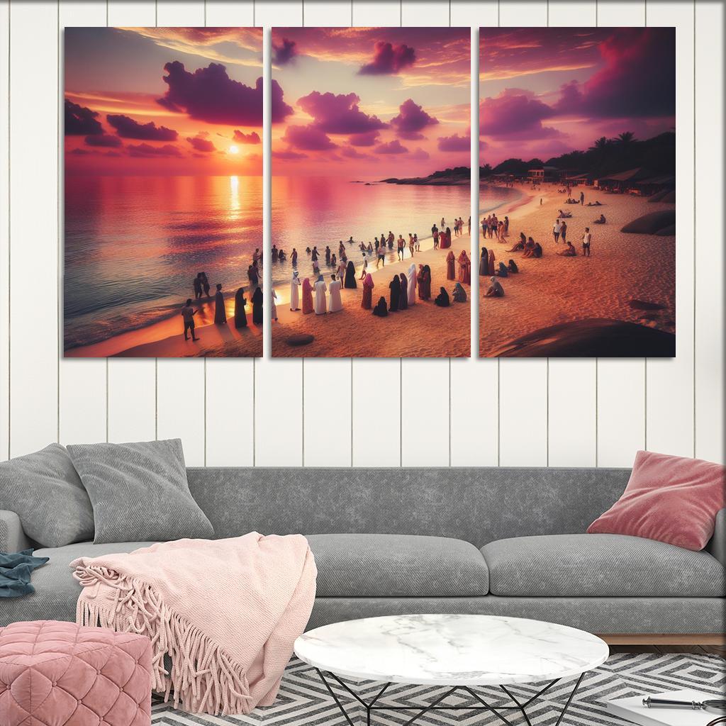 Sunset Glade Evening Retreat Abstract Paintings Frame