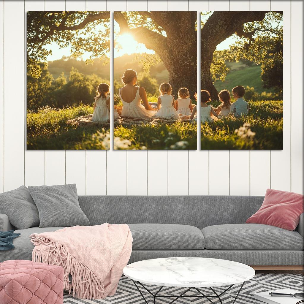 Roots Of Love A Mothers Family Tree Canvas Paintings Frame