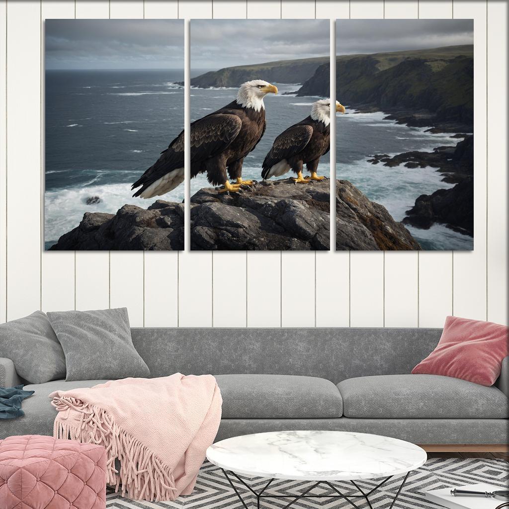 The Magnificent Steller's Sea Eagle Ocean's Sovereign Oil Paintings Frame