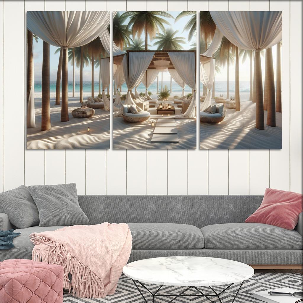 Tropical Oasis Beach And Spa Retreat Premium Artwork Frames