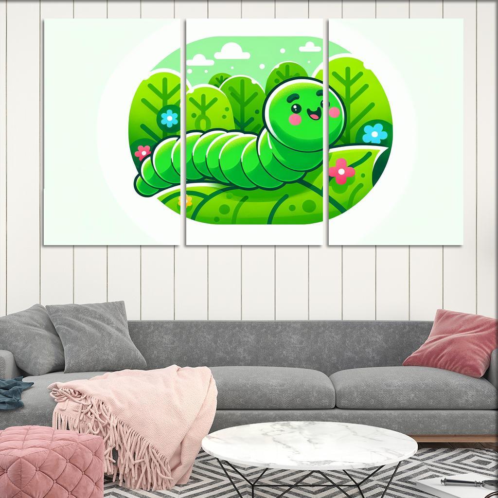Cute Caterpillar - Nature Explorer Framed Paintings
