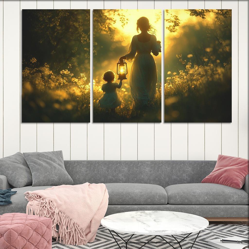 Shadows Of Love A Mothers Guiding Light Canvas Paintings Frame