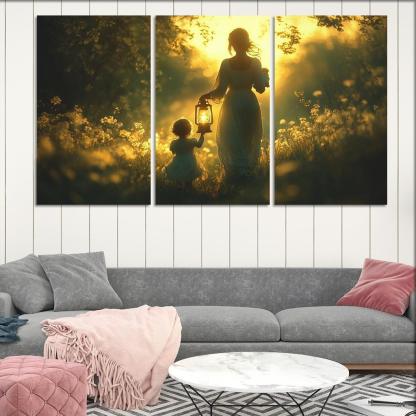 Shadows Of Love A Mothers Guiding Light Canvas Paintings Frame