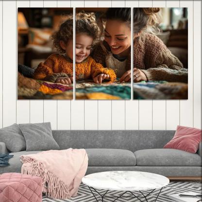 Threads Of Connection A Mothers Tapestry Of Love Canvas Paintings Frame