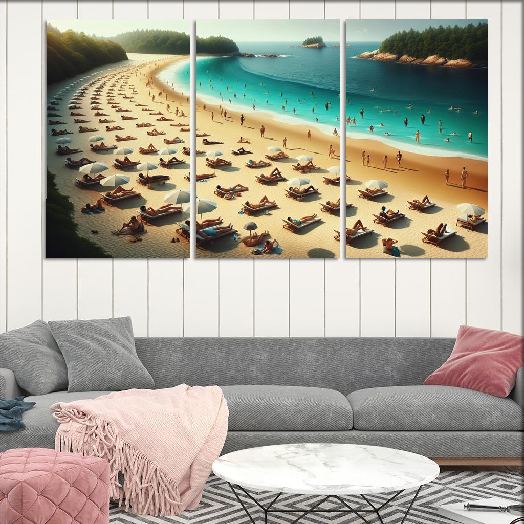 Oasis Beach Peaceful Sunbathing Retreat Art Trends