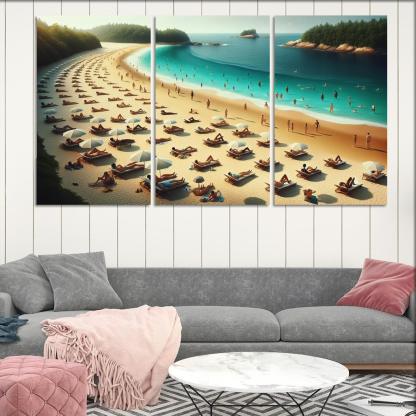 Oasis Beach Peaceful Sunbathing Retreat Art Trends