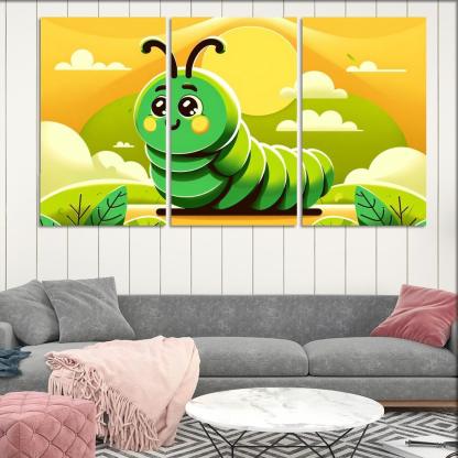 Curious Caterpillar Modern Paintings Frame