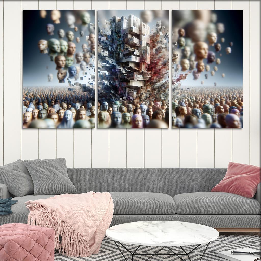 Erosion Of Trust The Crisis Of Misinformation Custom Paintings Frame