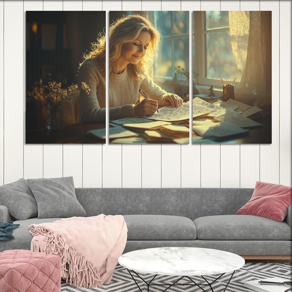 Handwritten Love Letters A Mother's Heart Modern Paintings Frame