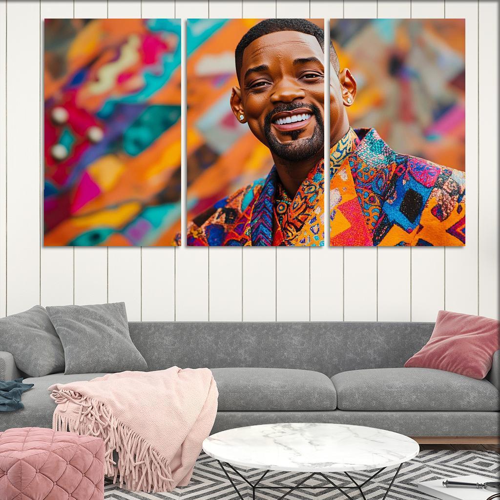 Will Smith Uniting Worlds With The Fresh Prince Charm Framed Paintings