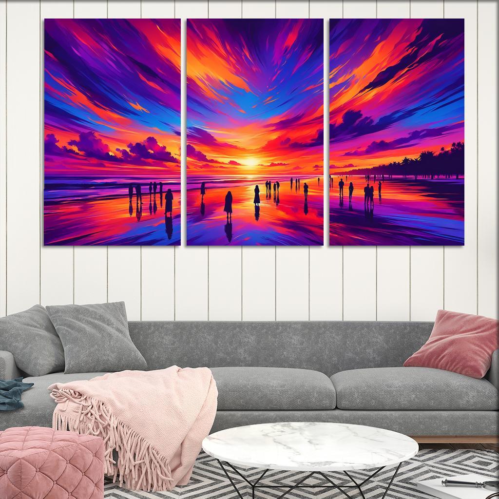 Glistening Shores Sunset Viewing Paradise Premium Artwork Frames