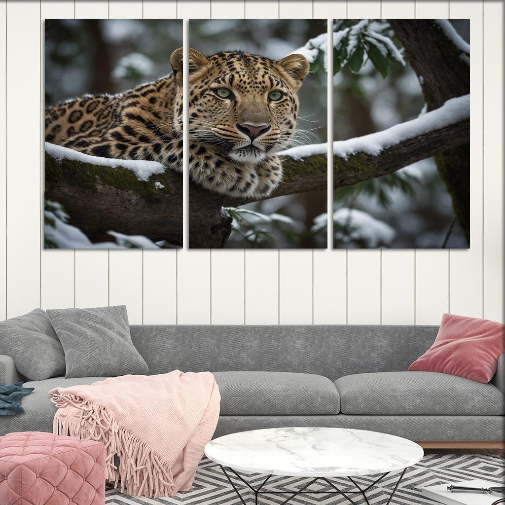 The Magnificent Amur Leopard Ghost Of The Forest Canvas Paintings Frame