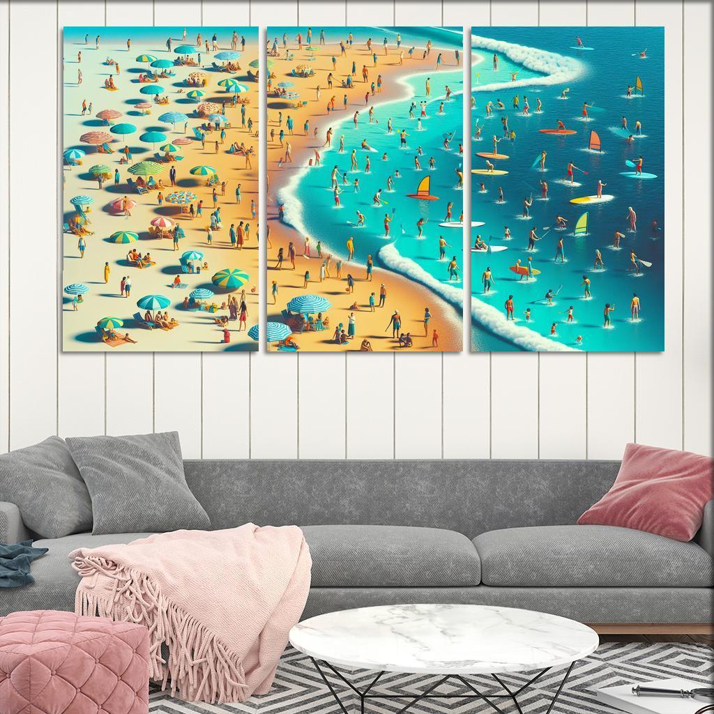 Adventure Cove Beach Modern Paintings Frame