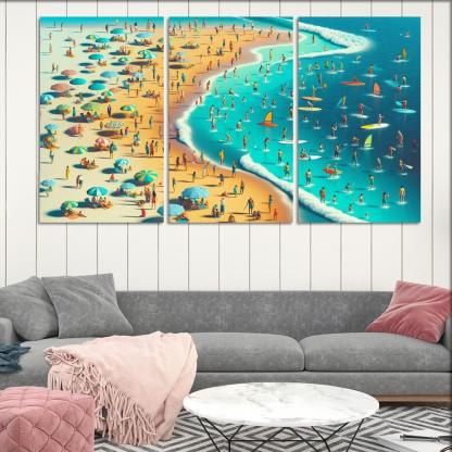 Adventure Cove Beach Modern Paintings Frame