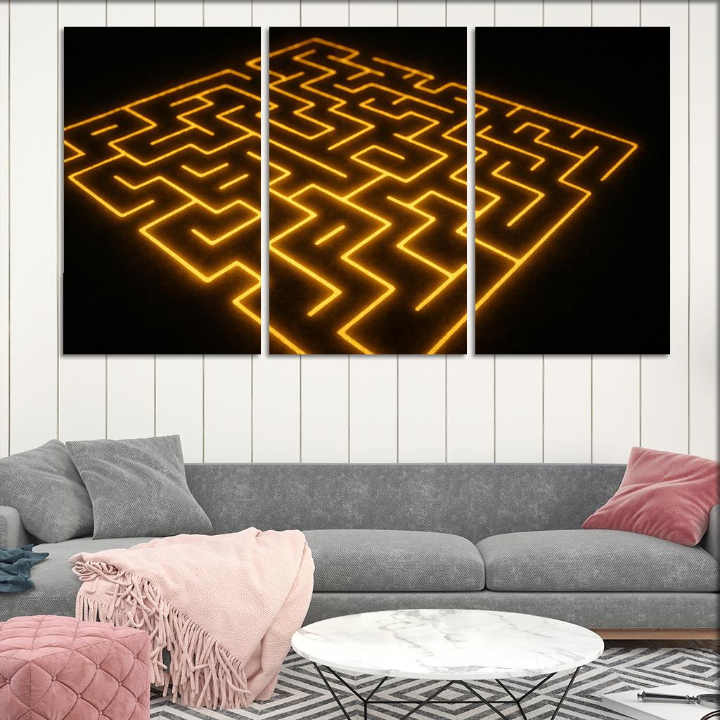 The Labyrinth Of Luminous Thought Premium Artwork Frames