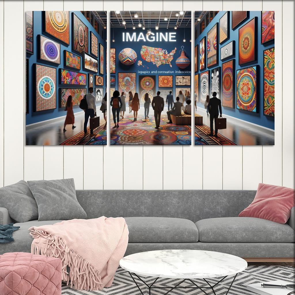 Bridging Cultures Artistic Expressions Of Unity Framed Paintings