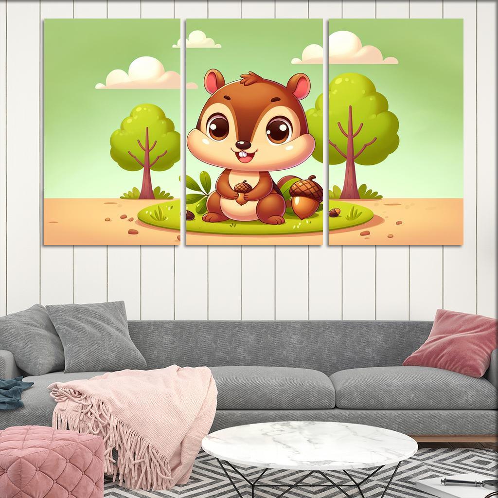 Charming Chipmunk - Nature's Delight Framed Paintings