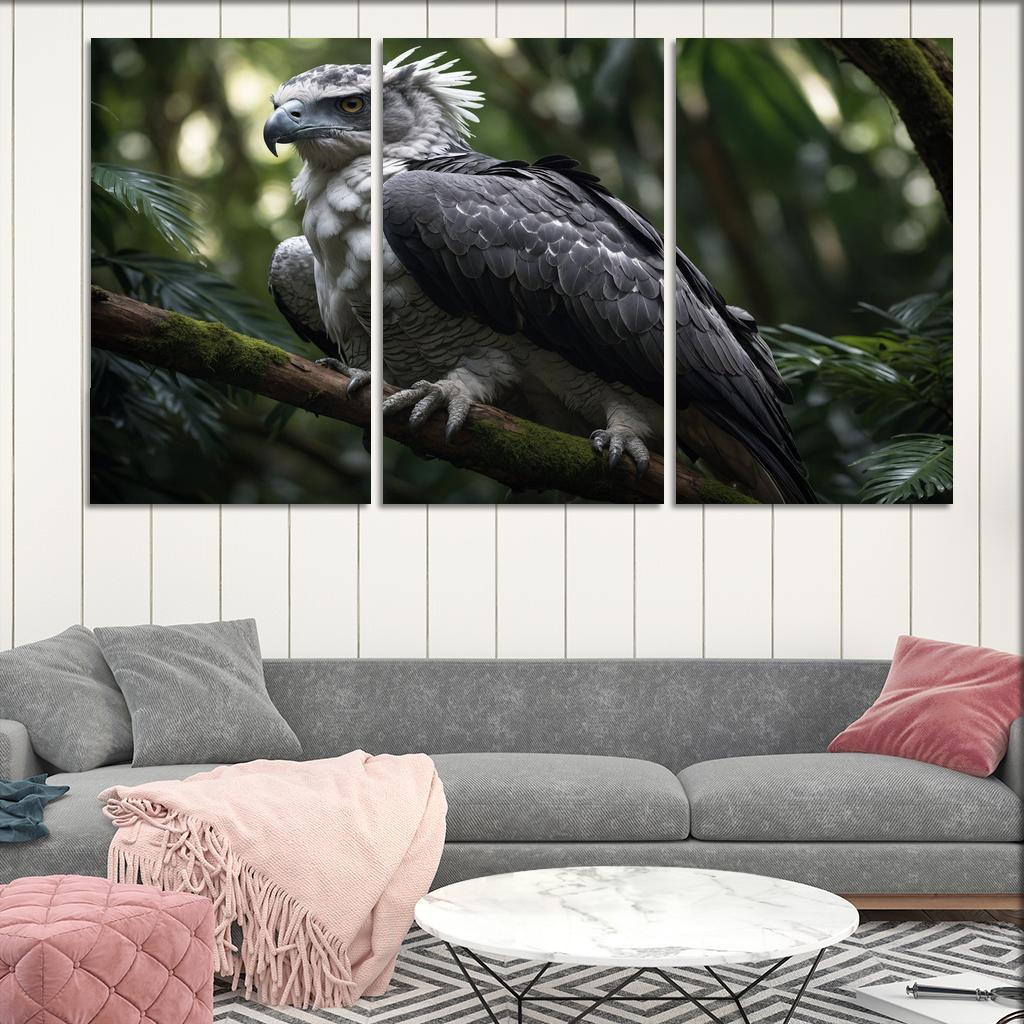 The Enchanting Harpy Eagle Ruler Of The Rainforest Canvas Paintings Frame