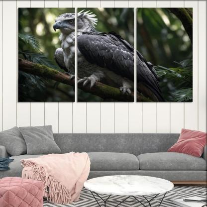 The Enchanting Harpy Eagle Ruler Of The Rainforest Canvas Paintings Frame