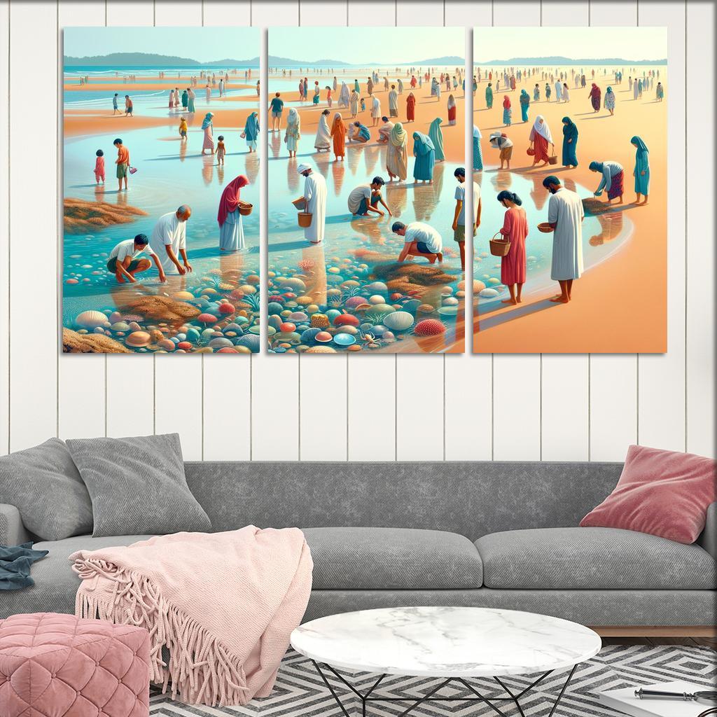 Tidepool Wonders Beach Modern Paintings Frame