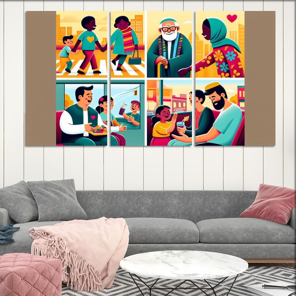 The Art Of Kindness Promoting Compassion In Society Custom Paintings Frame