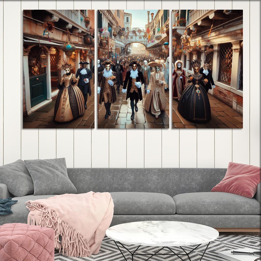 Venice Carnival Canvas Paintings Frame