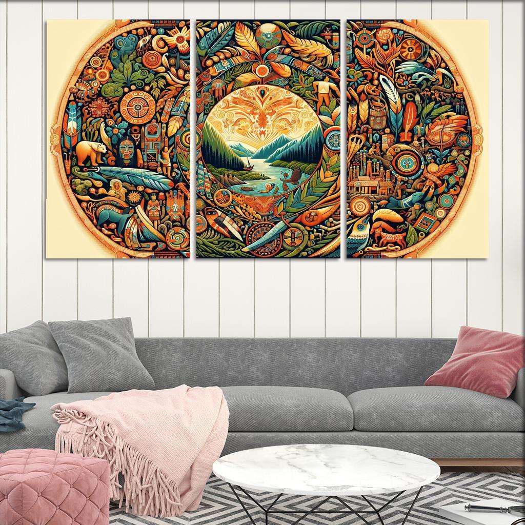 Cultural Tapestry Celebrating Indigenous Heritage Custom Paintings Frame