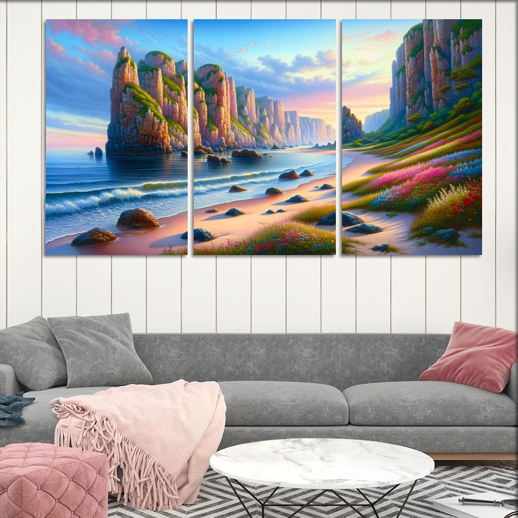 Ocean Whisper Sound Therapy Beach Premium Artwork Frames