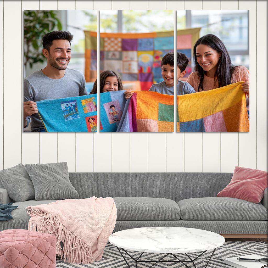 Threads Of Connection The Fabric Of Family Custom Paintings Frame