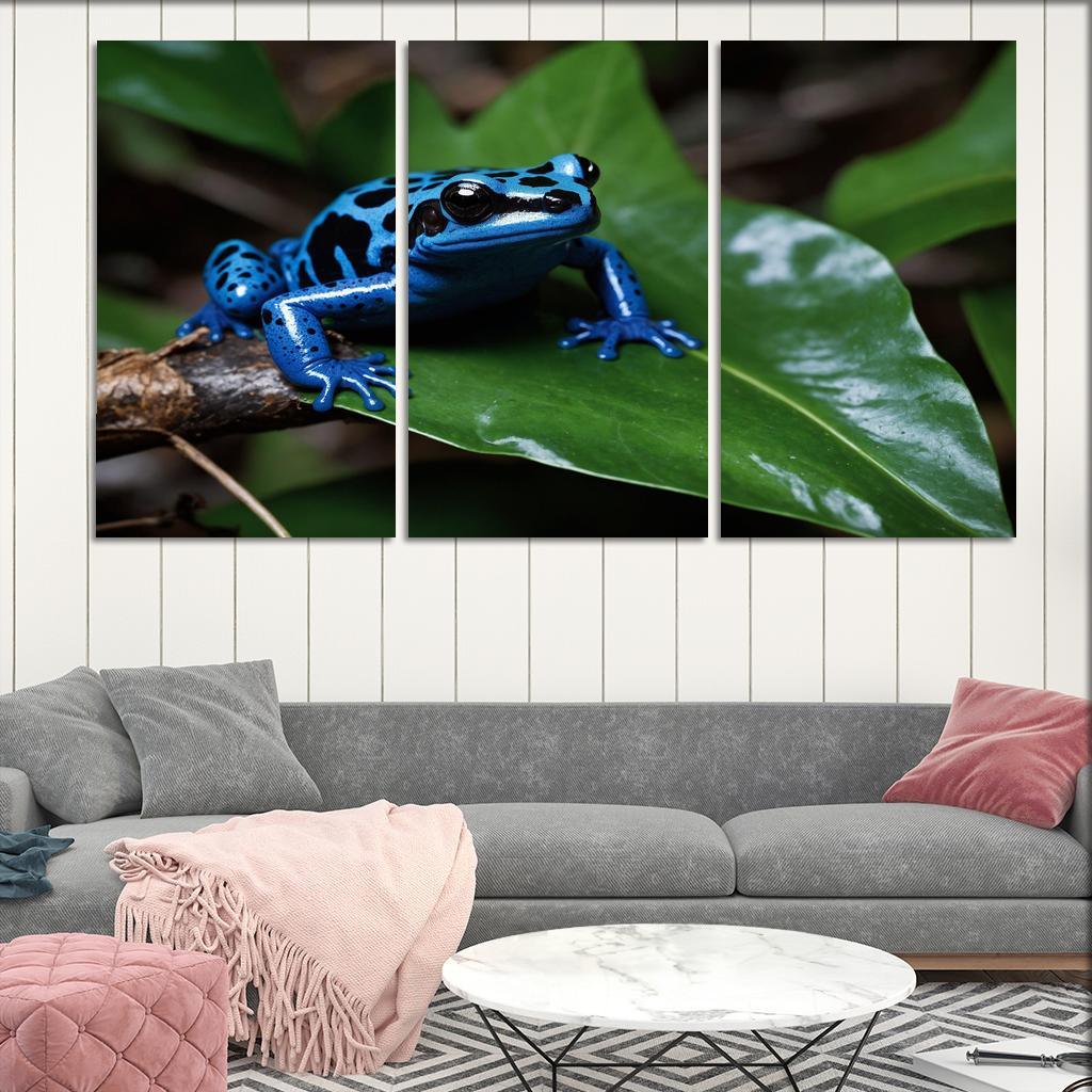 The Spectacular Blue Poison Dart Frog Jewel Of The Rainforest Modern Paintings Frame