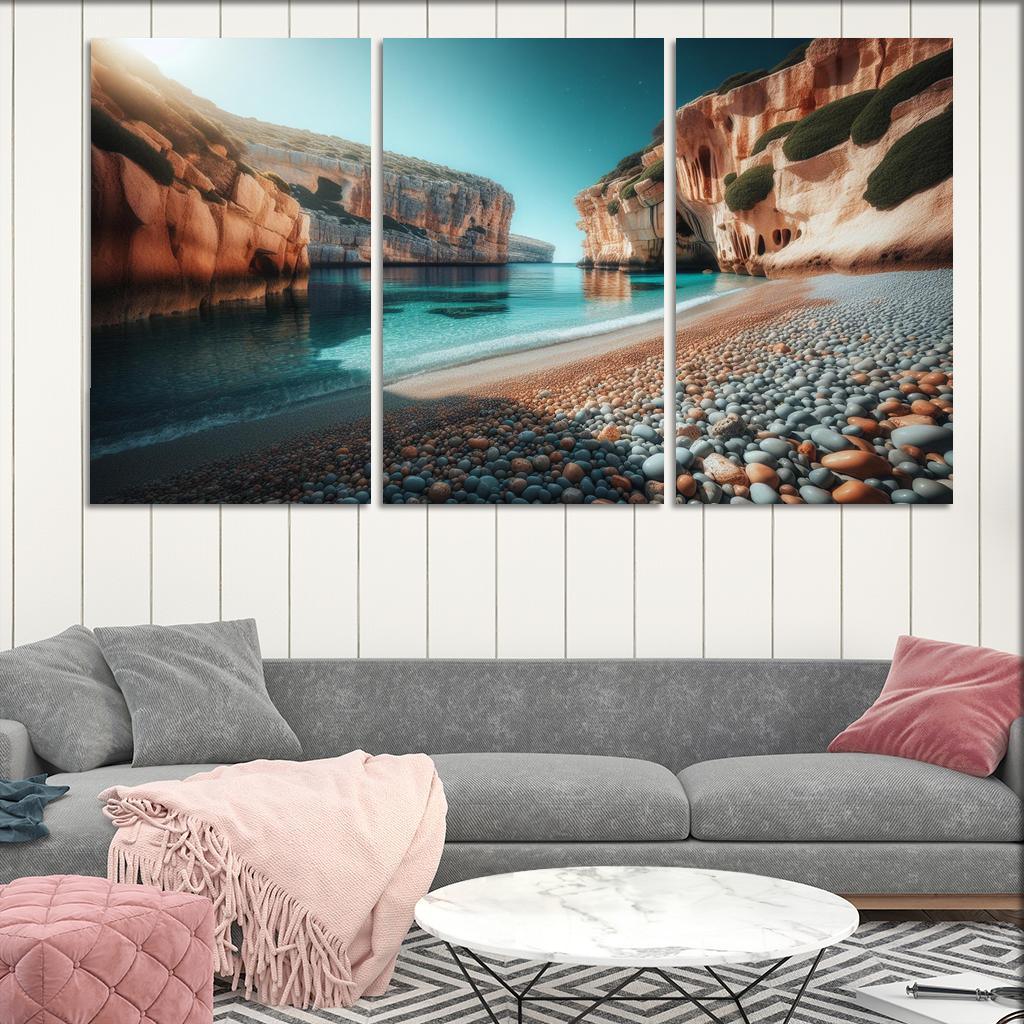 Pebble Cove Unique Geological Wonders Custom Paintings Frame