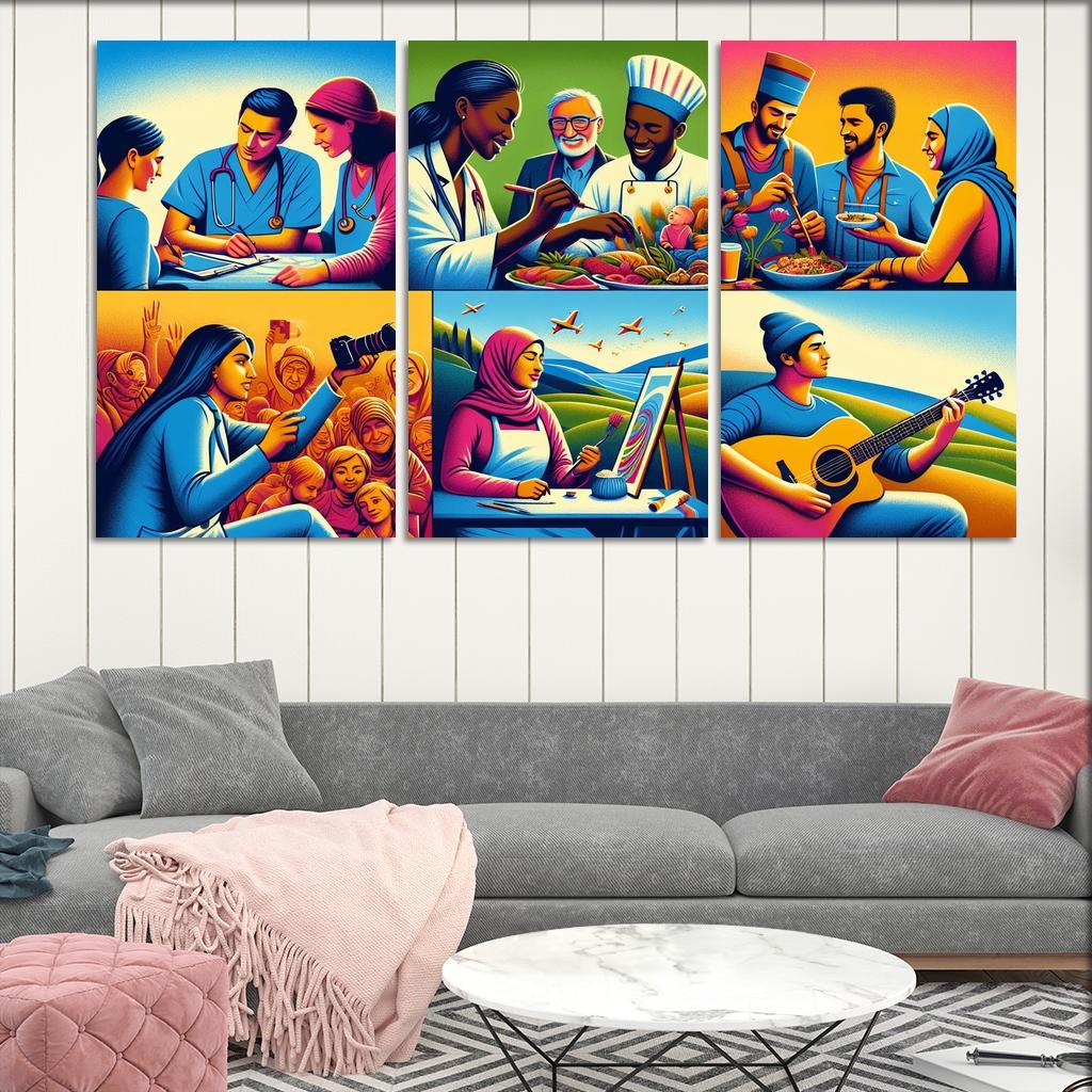 Voices Of Resilience Stories Of Refugee Empowerment Custom Paintings Frame