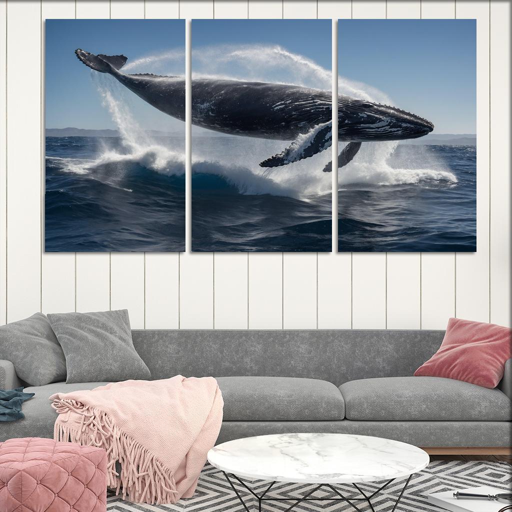 The Graceful Humpback Whale Multi-panel Paintings