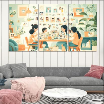 The Journey Of Motherhood Milestones And Memories Custom Paintings Frame