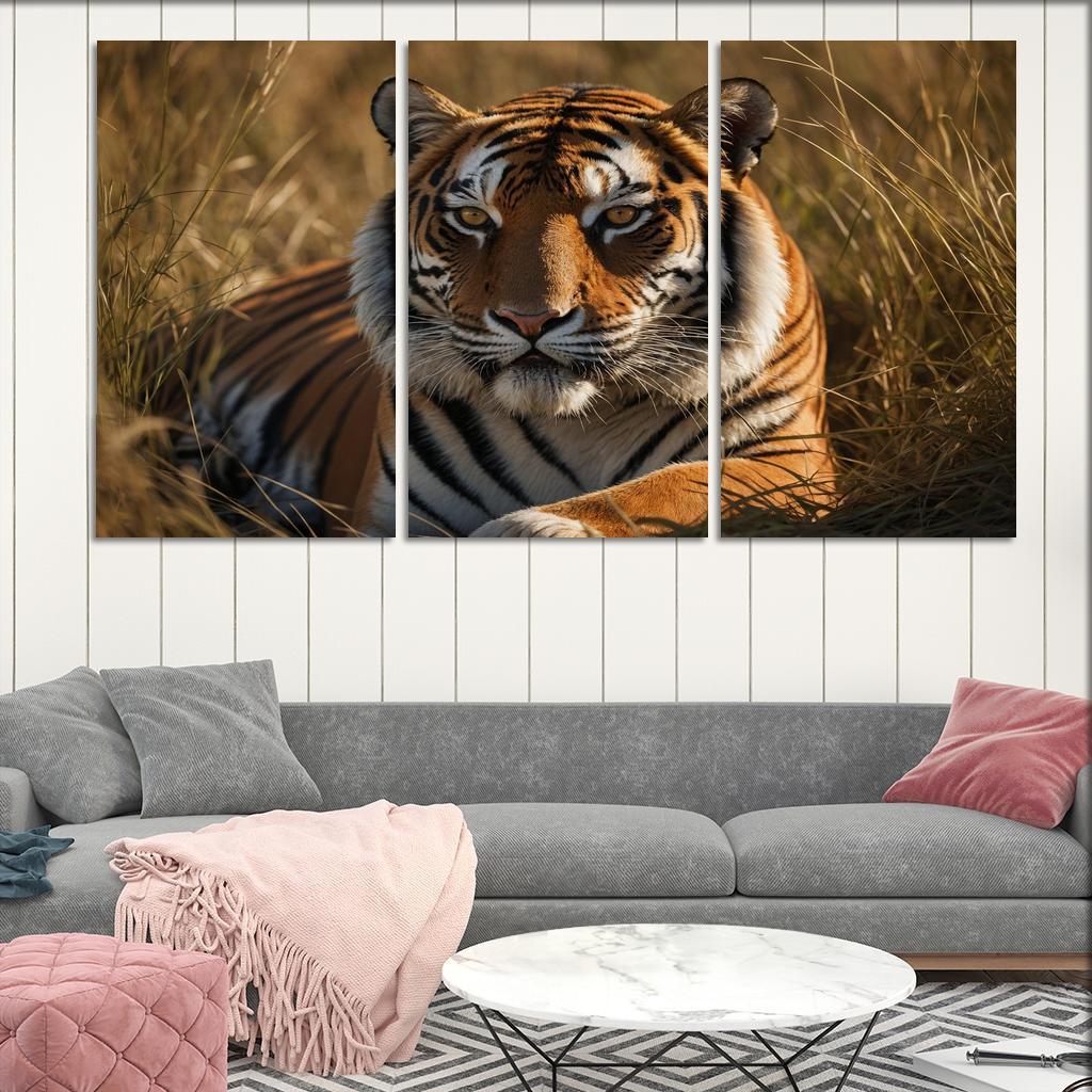 The Magnificent Bengal Tiger Icon Of The Indian Wilderness Modern Paintings Frame