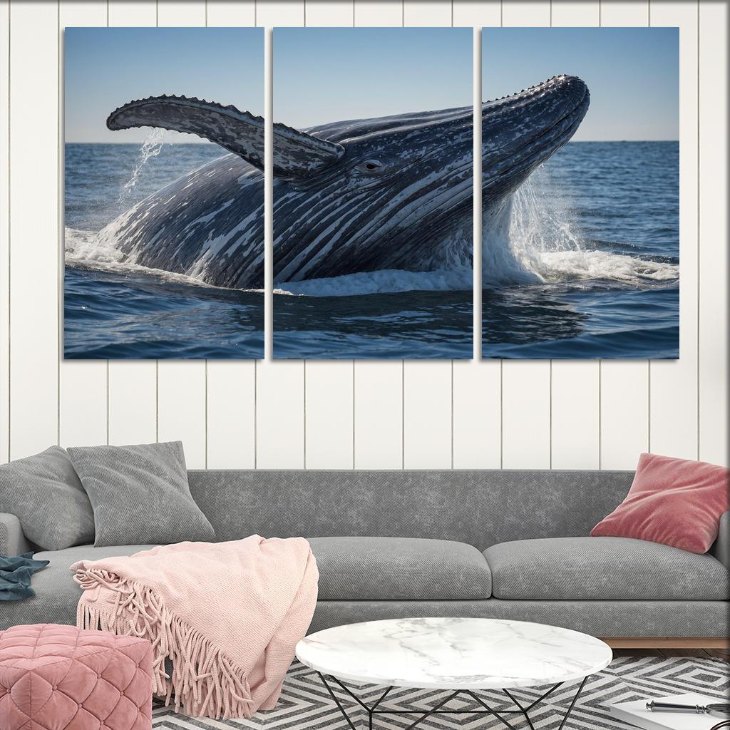 The Majestic Grey Whale Gentle Giant Of The Ocean Modern Paintings Frame