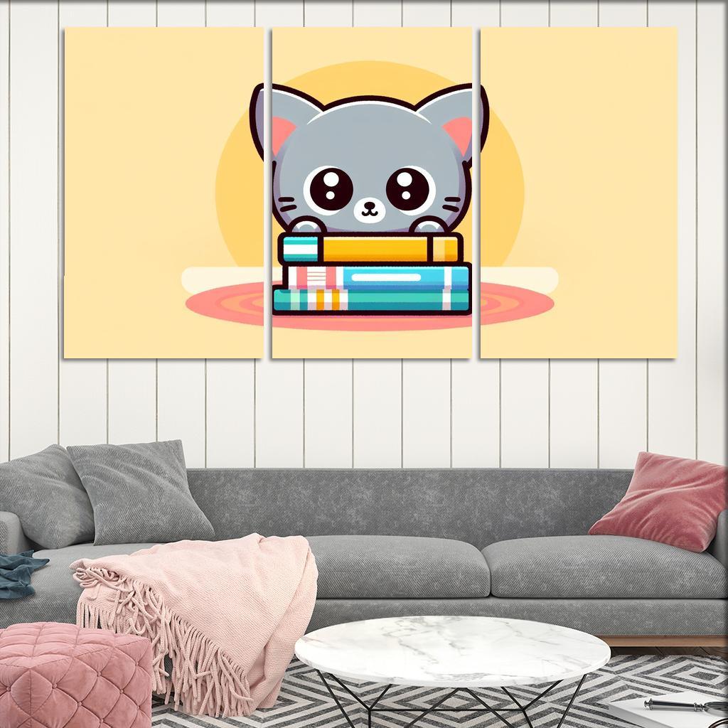 Curious Cat - Adventure Companion Framed Paintings