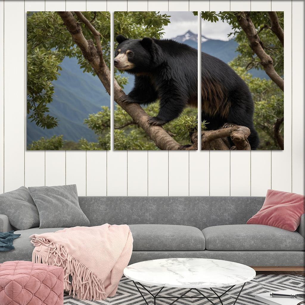 The Captivating Spectacled Bear South America's Only Bear Oil Paintings Frame