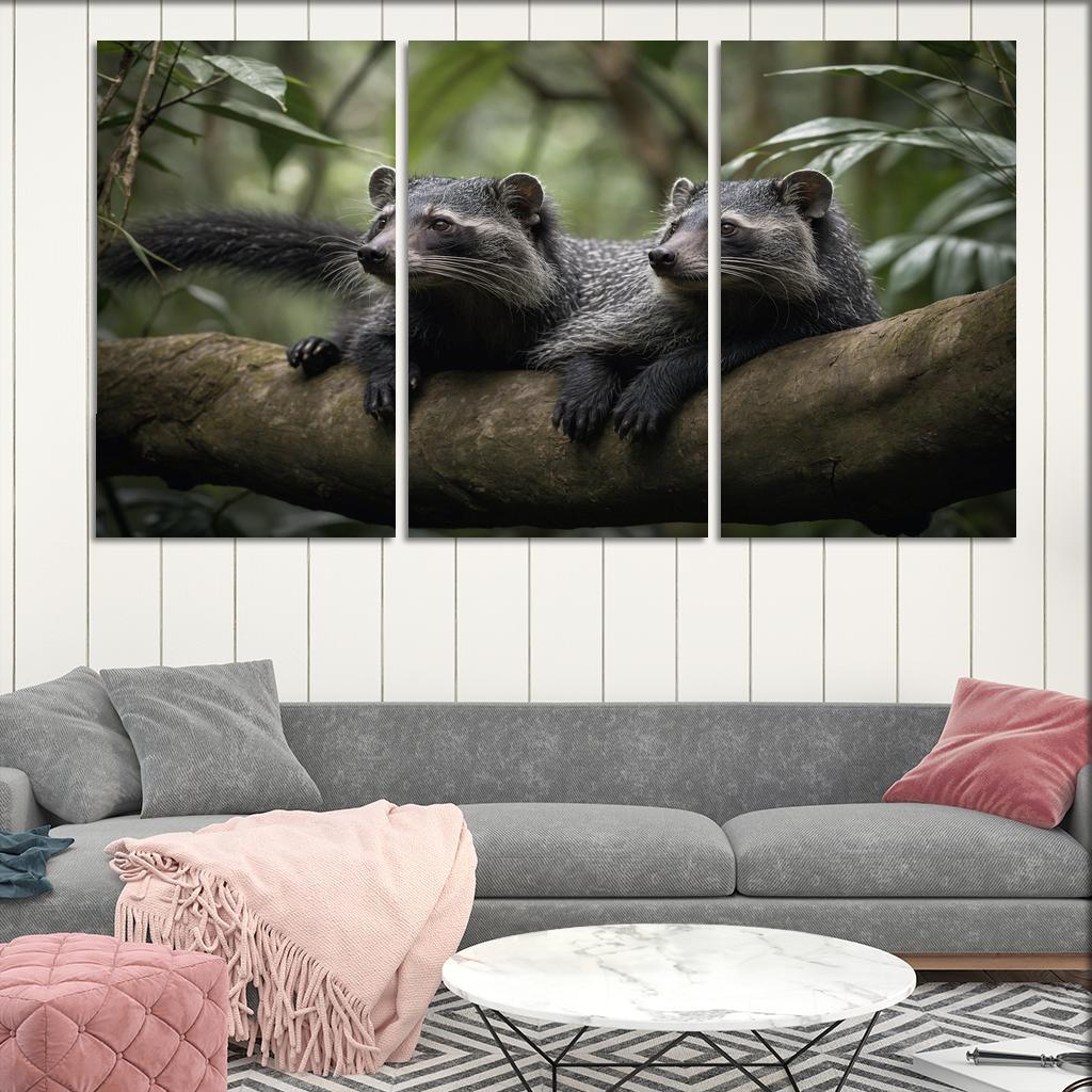 The Charming Binturong The Bearcat Of The Rainforest Canvas Paintings Frame