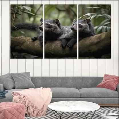 The Charming Binturong The Bearcat Of The Rainforest Canvas Paintings Frame