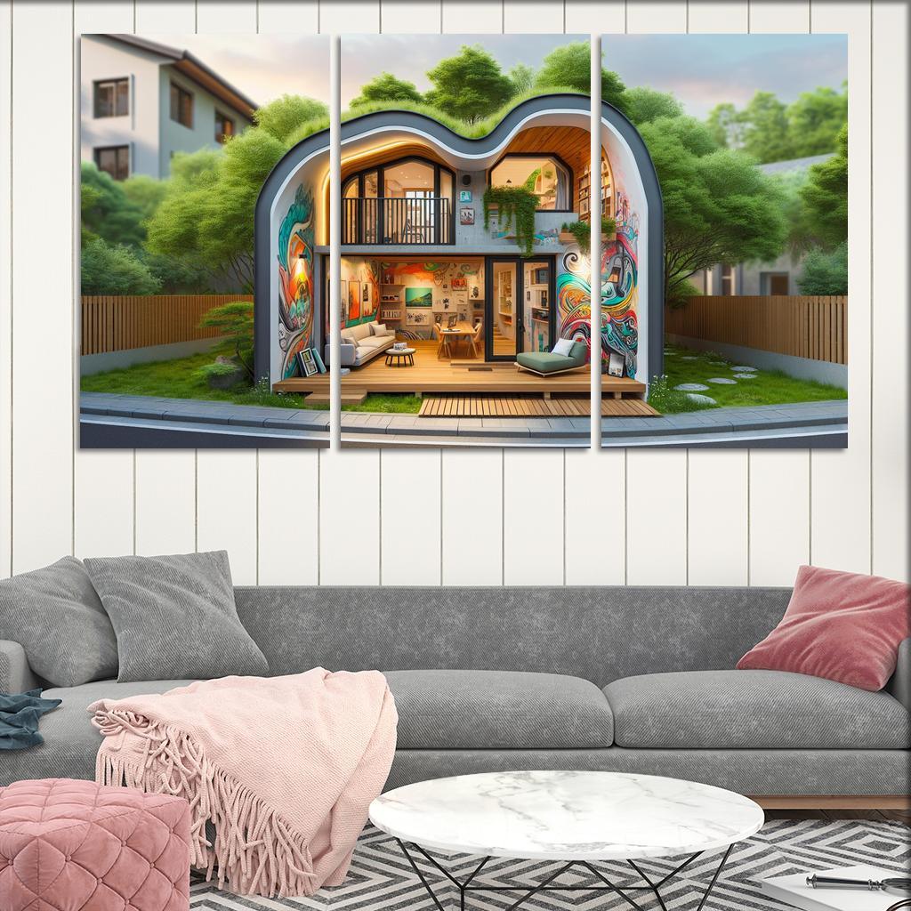 Artistic Micro Homes Custom Paintings Frame